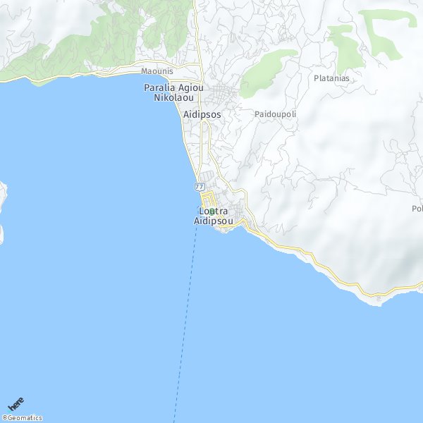 HERE Map of Λουτρά Αιδηψού, Ελλάδα